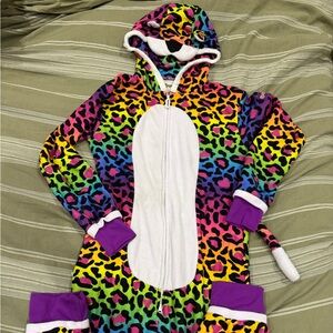 Tipsy Elves Rainbow Leopard Women’s Onesie
